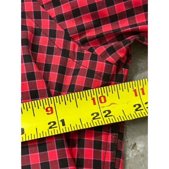 Bugatchi‎ Button-Down Shirt Gingham Check Red Black - Men's L - - Picture 8 of 9
